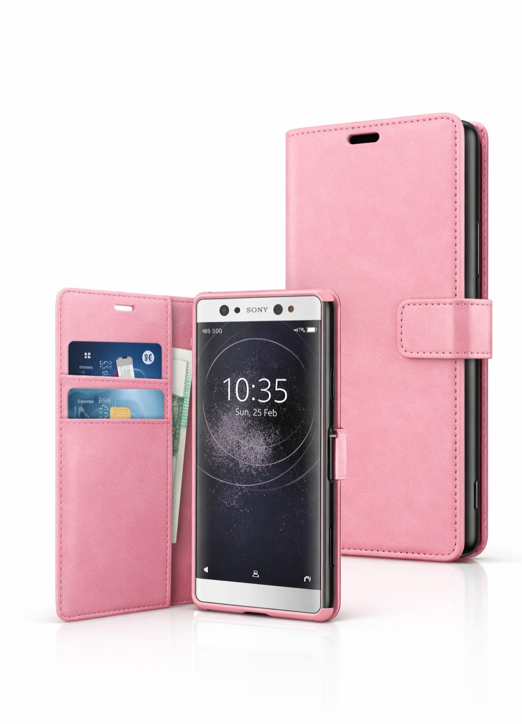 Capa Carteira Tipo Livro Wallet para Sony Xperia XA2 Ultra – Rosa | Multi4you®