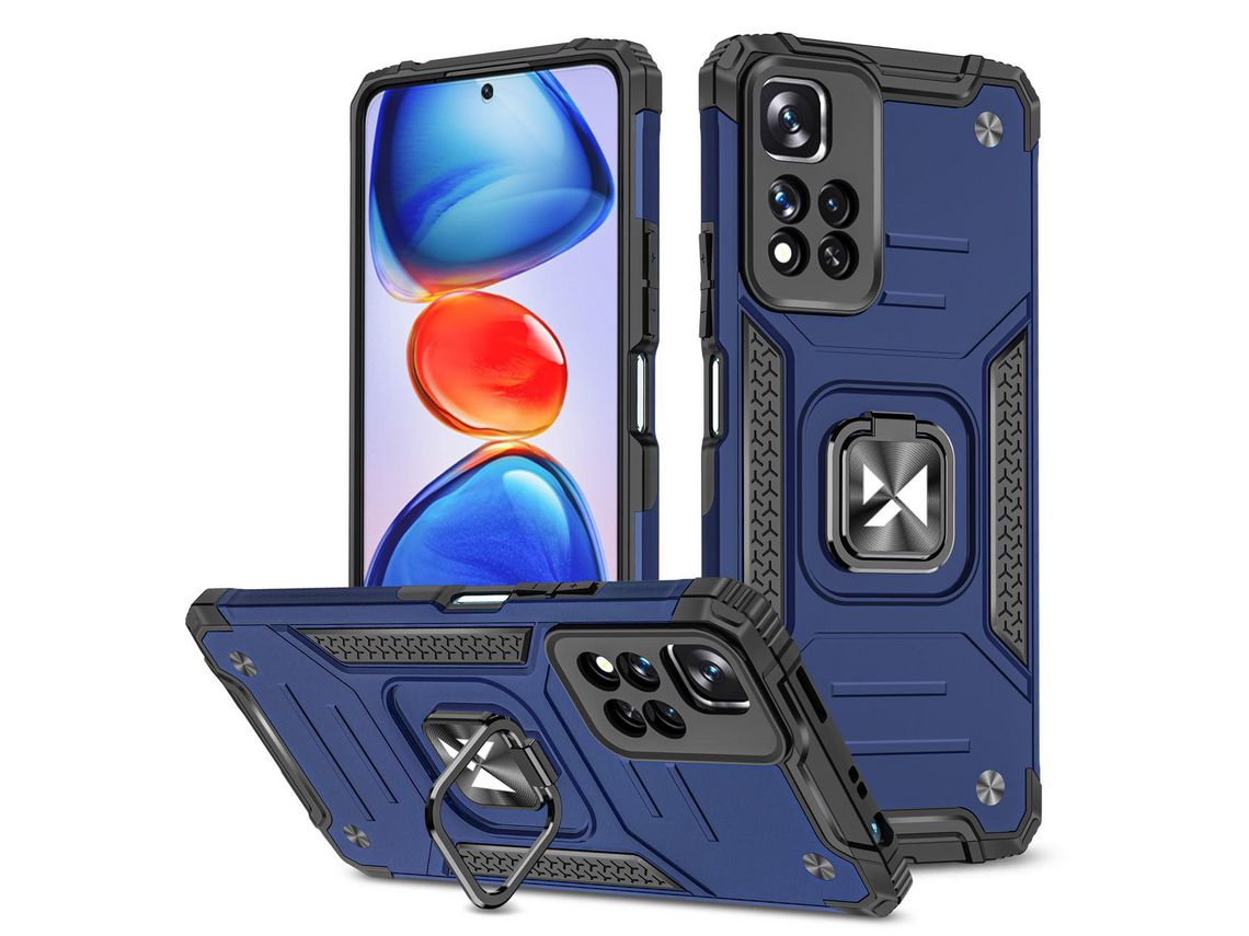 Capa Wozinsky Ring Armor para Samsung Galaxy A03 com suporte magnético e anel Azul