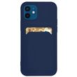 Capa de Silicone Com Porta Cartão Samsung Galaxy A12 Azul