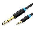 Cabo de Áudio Vention | Jack 6.5 mm Stéreo Macho para Jack 3.5 mm Macho | 1 m - Preto