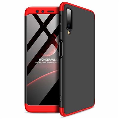 Capa de Proteção GKK 360 Full Body para Samsung Galaxy A7 2018 – Preto / Vermelho