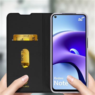 DUX DUCIS Skin Pro Capa Livro para Xiaomi Redmi Note 9T 5G preto