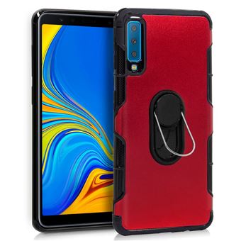 Capa COOL para Samsung A750 Galaxy A7 Alumínio + Anilha Vermelho