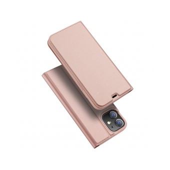Capa Livro Dux Ducis Skin Pro para iPhone 12 / 12 Pro – Rosa