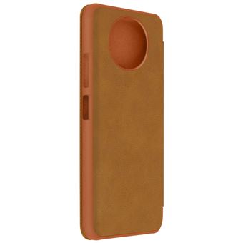 Capa Nillkin Xiaomi Redmi Note 9T 5G Couro Qin - Castanho