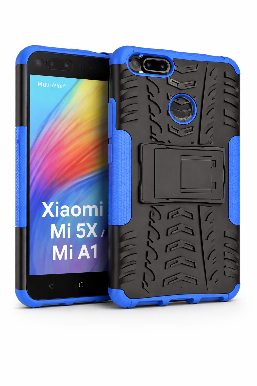 Capa Pneu Anti-Choque Resistente para Xiaomi Mi 5X / Mi A1 – Preto/Azul – Multi4you®
