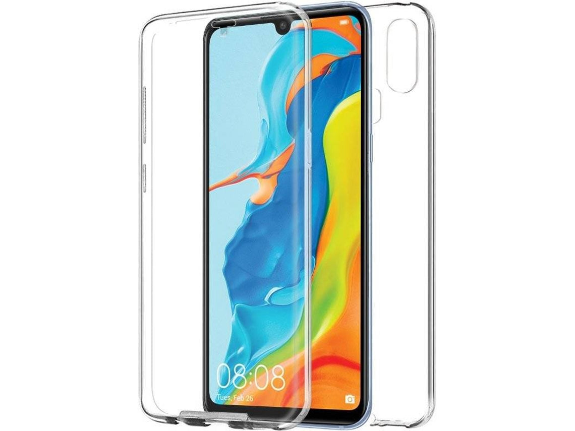 Capa Livro COOL em Silicone para 3D Huawei P30 Lite Transparente Frontal + Traseira