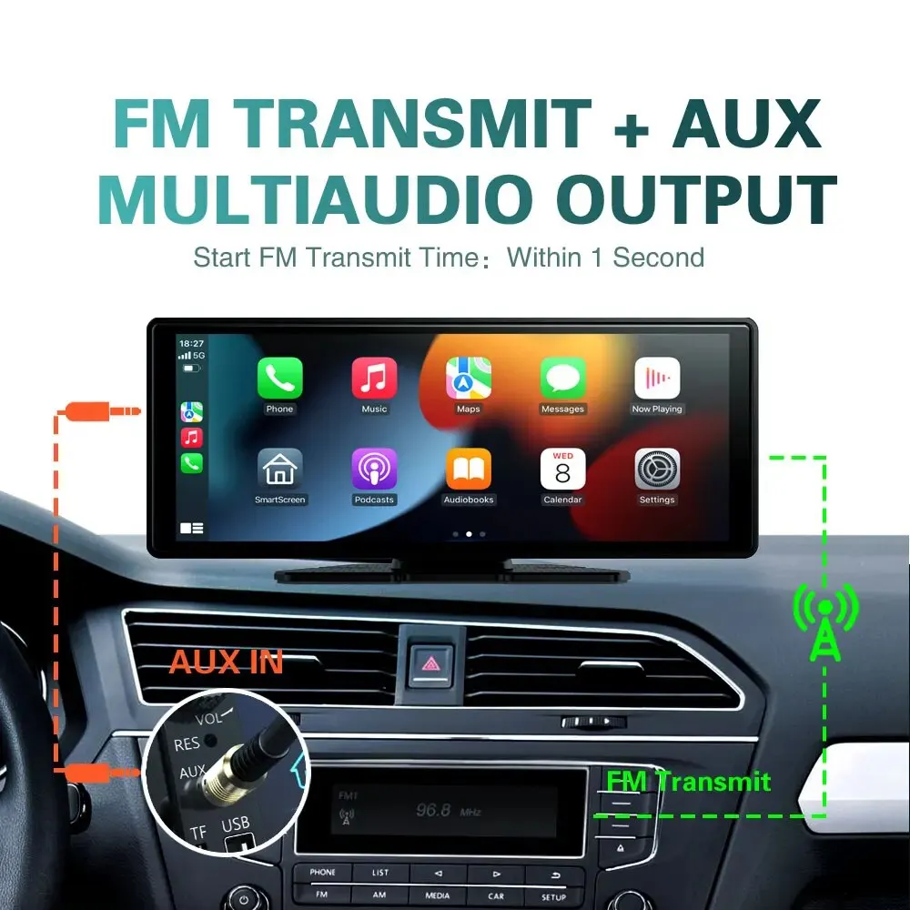 Multimídia Veicular Universal Carplay Android Auto 10.26"