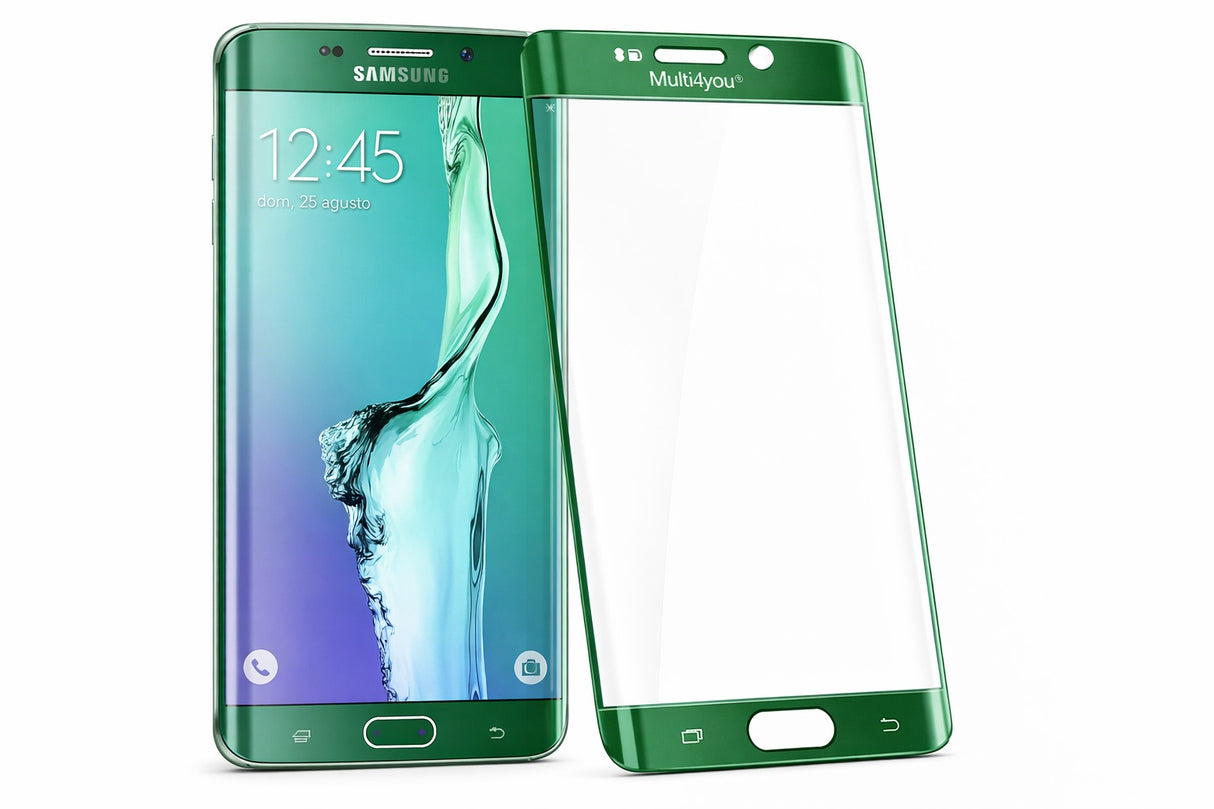 Pelicula Vidro Temperado 3D Full Cover Verde Samsung Galaxy S6 Edge+ / Galaxy S6 Edge Plus - Multi4you®