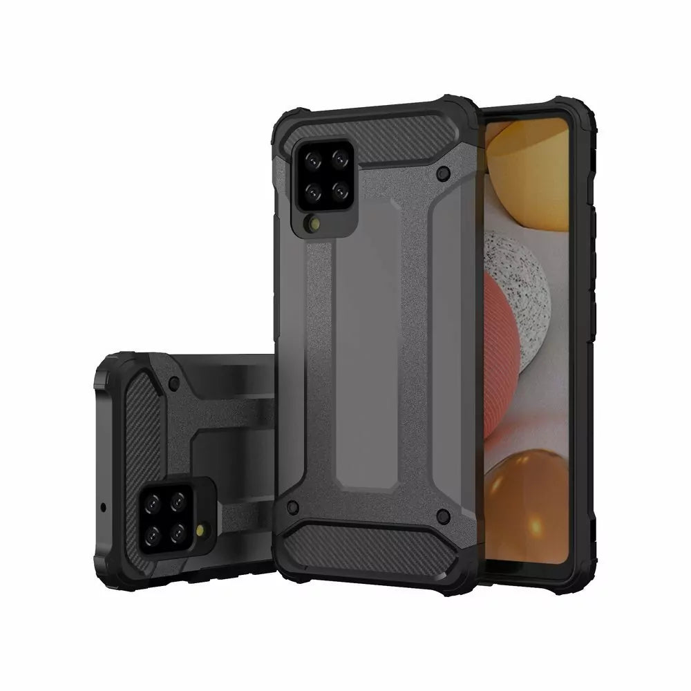 Capa Hybrid Armor Capa resistente e resistente para Samsung Galaxy A12 - Galaxy M12 preta