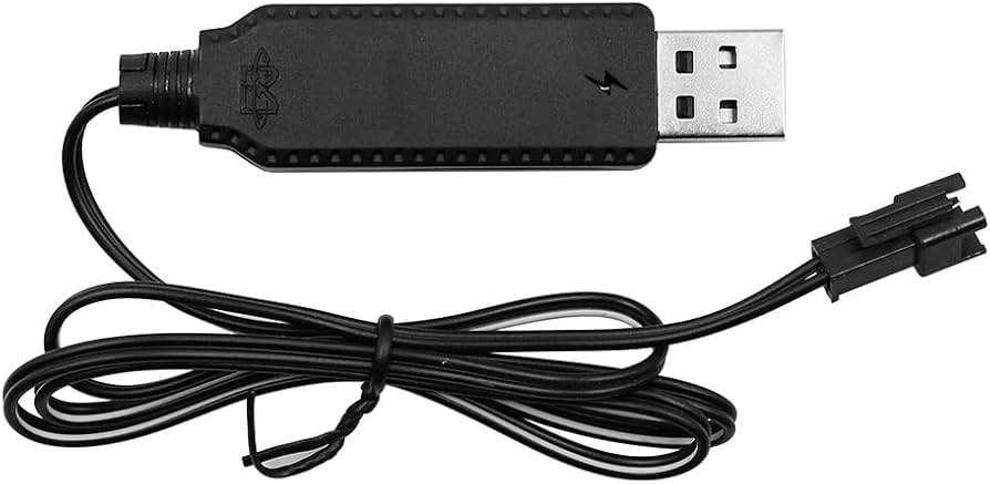 Cabo de Carregamento USB 3,6 V/3,7 V para baterias recarregáveis LiPo SM-2 pinos - Multi4you®