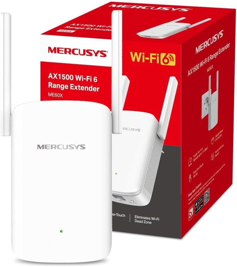 Mercusys ME60X-AX1500 Repetidor Wi-Fi 6 5 GHz 1201 Mbps