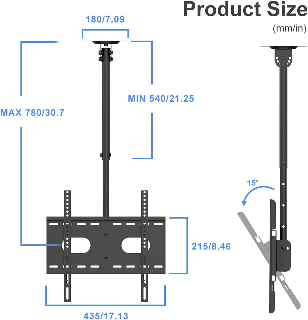 Suporte de TV Suptek MC4602 para Teto/Parede – Ajustável 55″ (VESA 400×400)