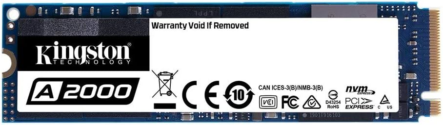 SSD Interno Kingston A2000 500GB NVMe PCIe M.2 2280 - Segunda Mão Grade B