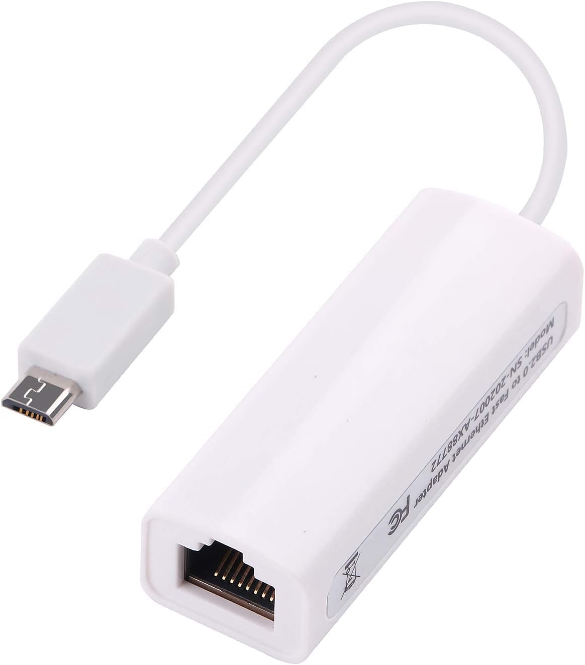 Adaptador Micro USB para Ethernet RJ45 10/100/1000 Mbits - Multi4you®