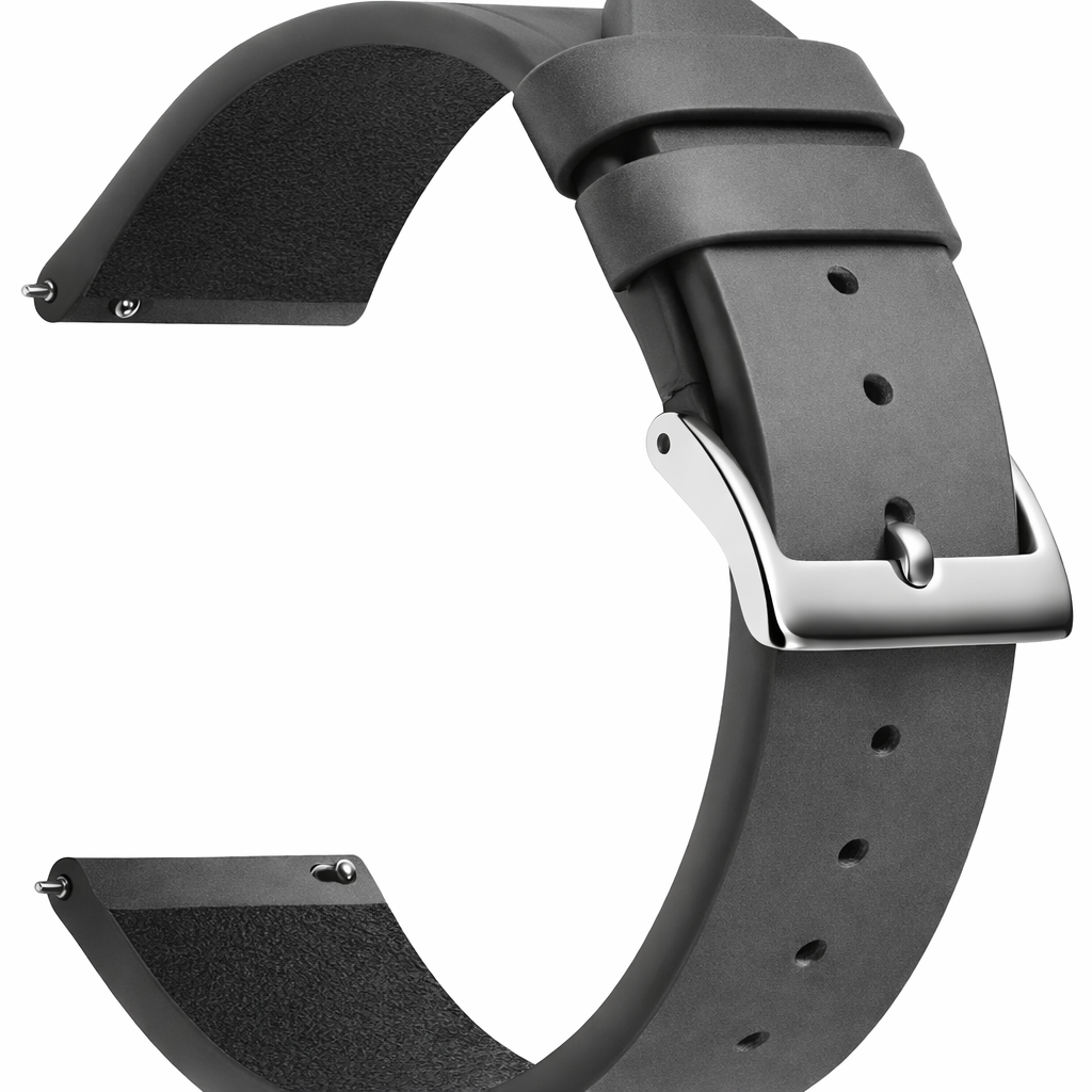 Pulseira de Substituição 20mm Universal Couro sintético (Cinzento)