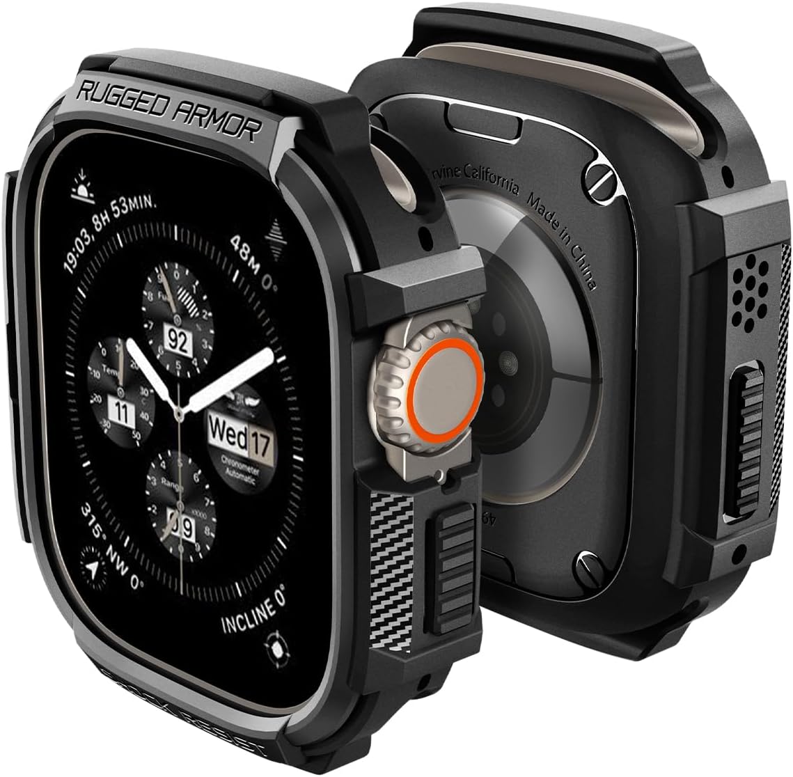 Capa Spigen Rugged Armor para Apple Watch Ultra (49 mm) - preto fosco
