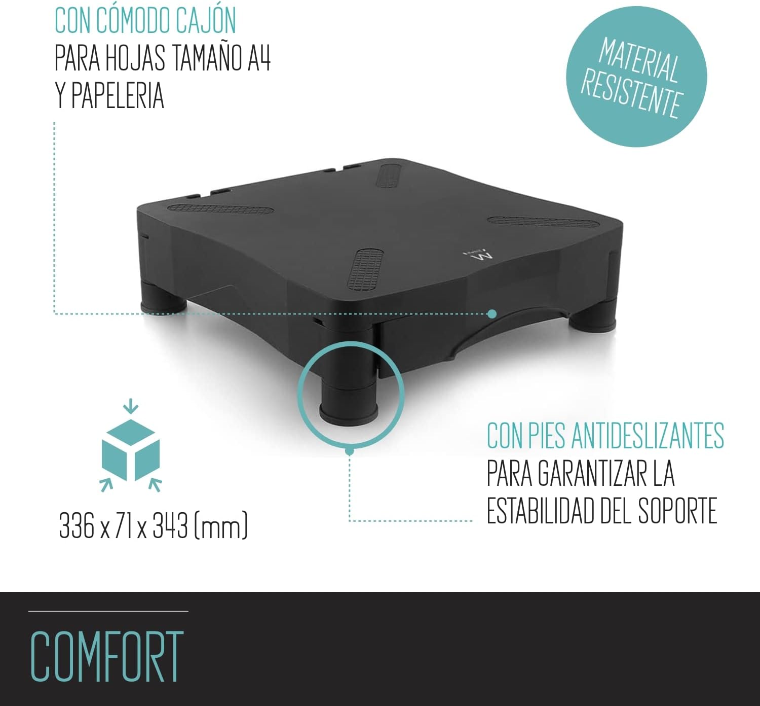 Base Elevatória com gaveta  Ewent EW1280