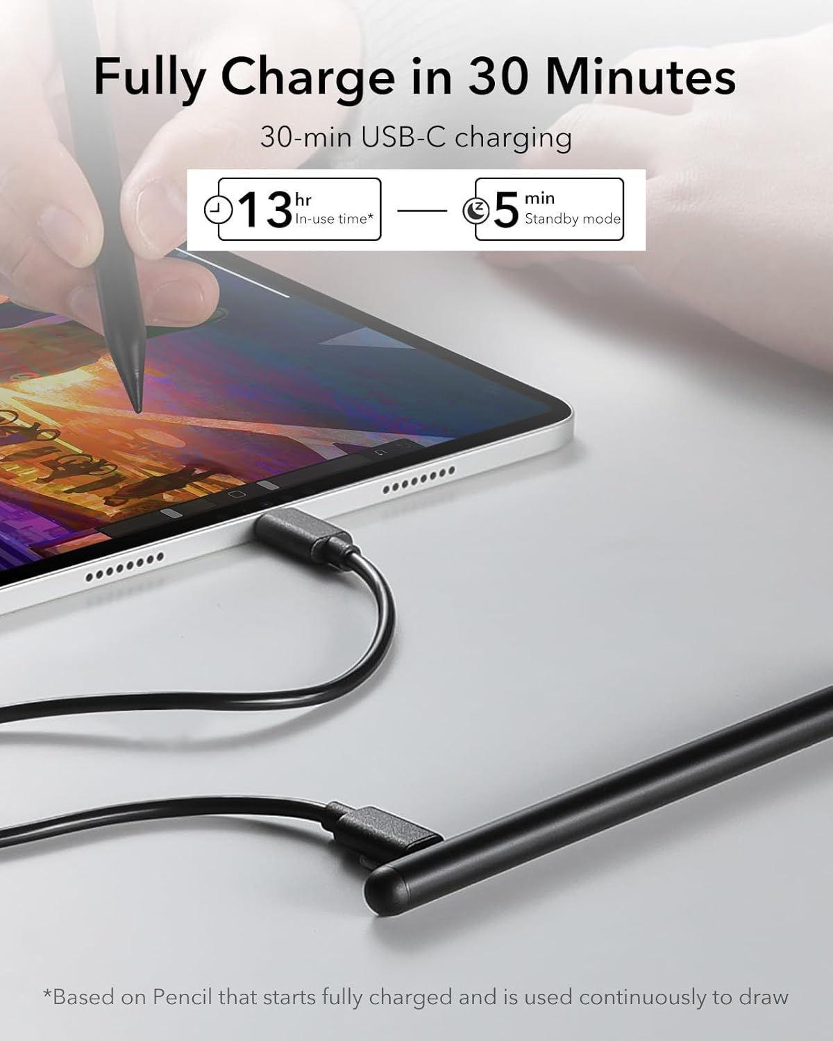 Rysik ESR Digital+ Magnetic Stylus Pen para iPad - preto