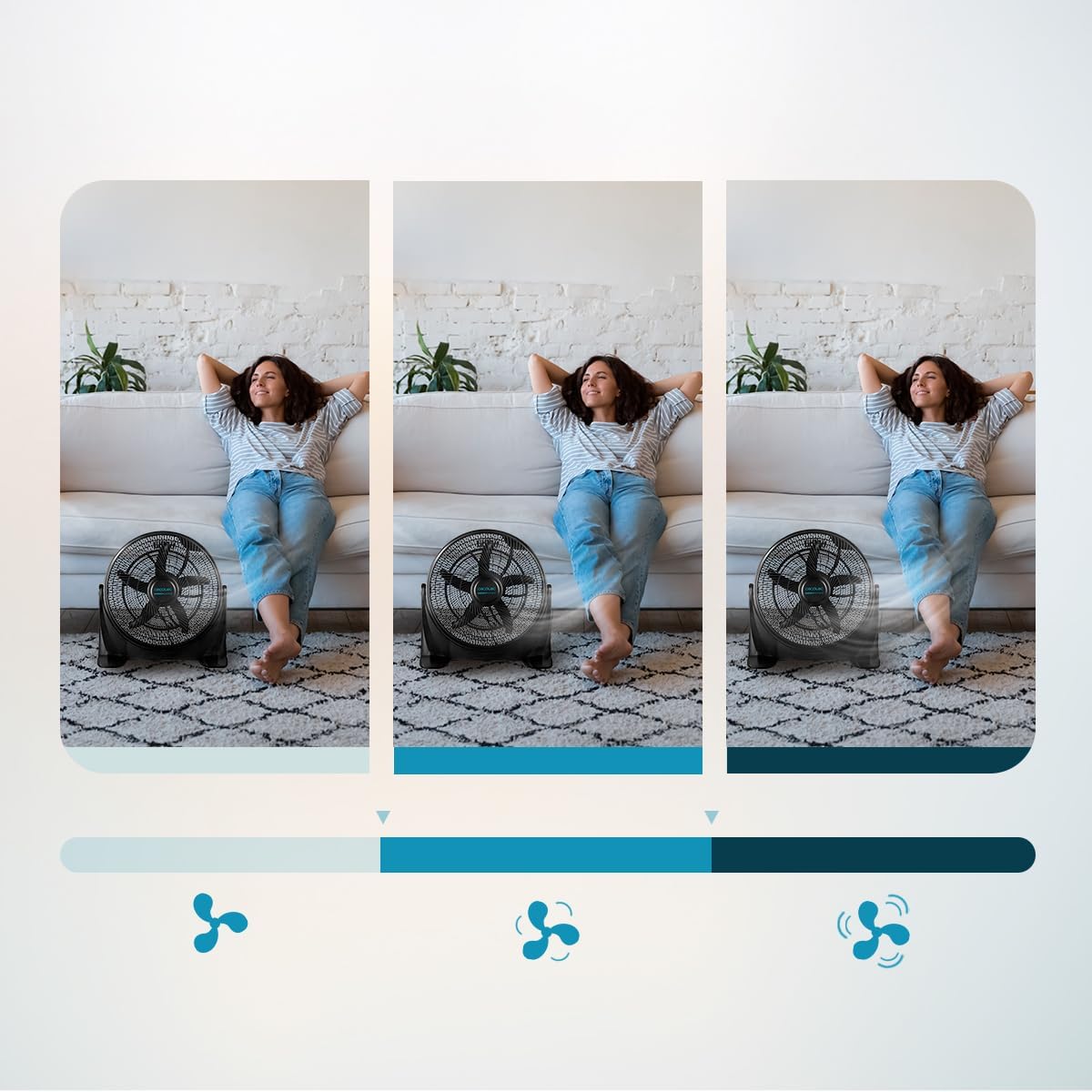 Ventoinha Industrial de Chão Cecotec EnergySilence 2000 FloorFlow – 90 W – 20” – 3 Velocidades