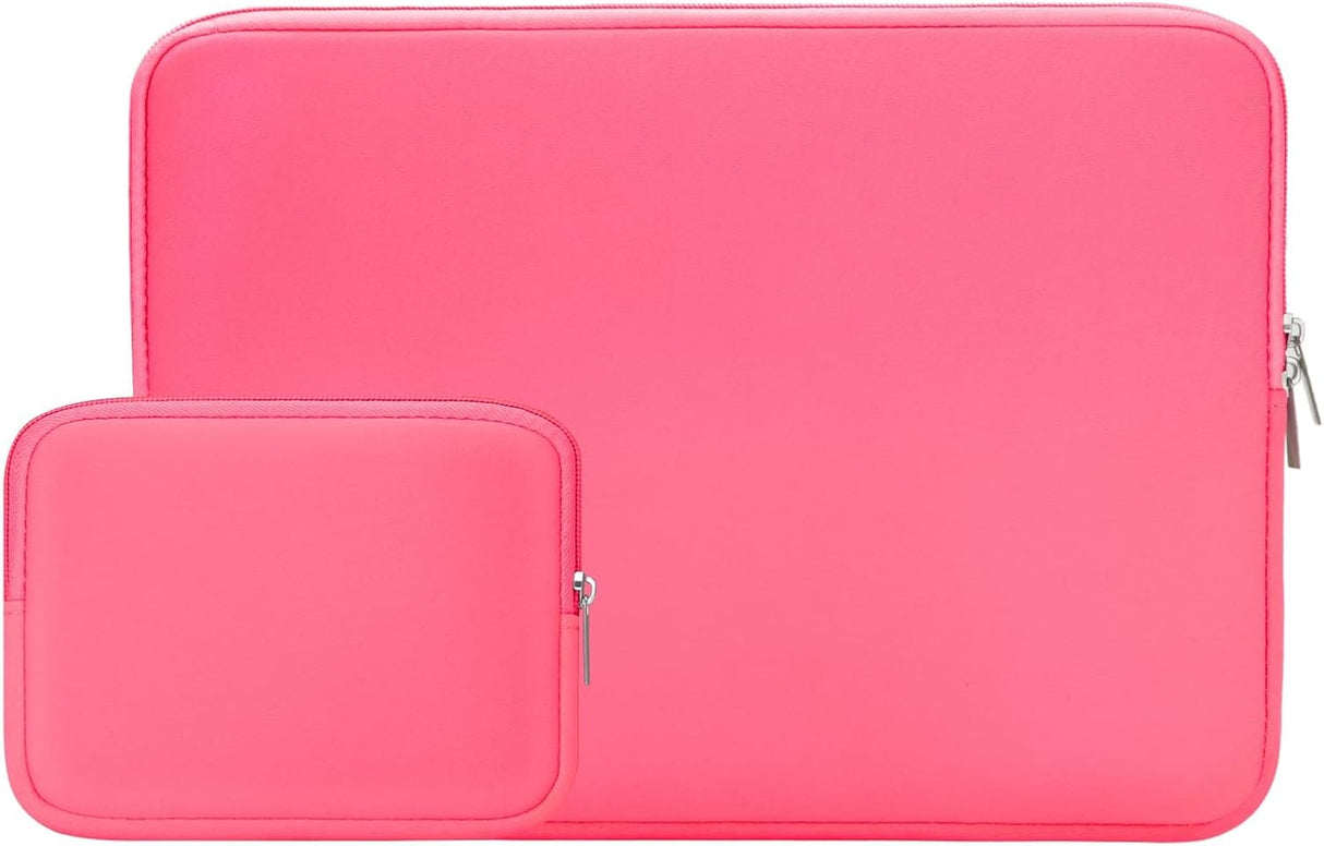 Capa Universal para Portátil 16’’ com Bolsa de Acessórios – Proteção Macia (Rosa)