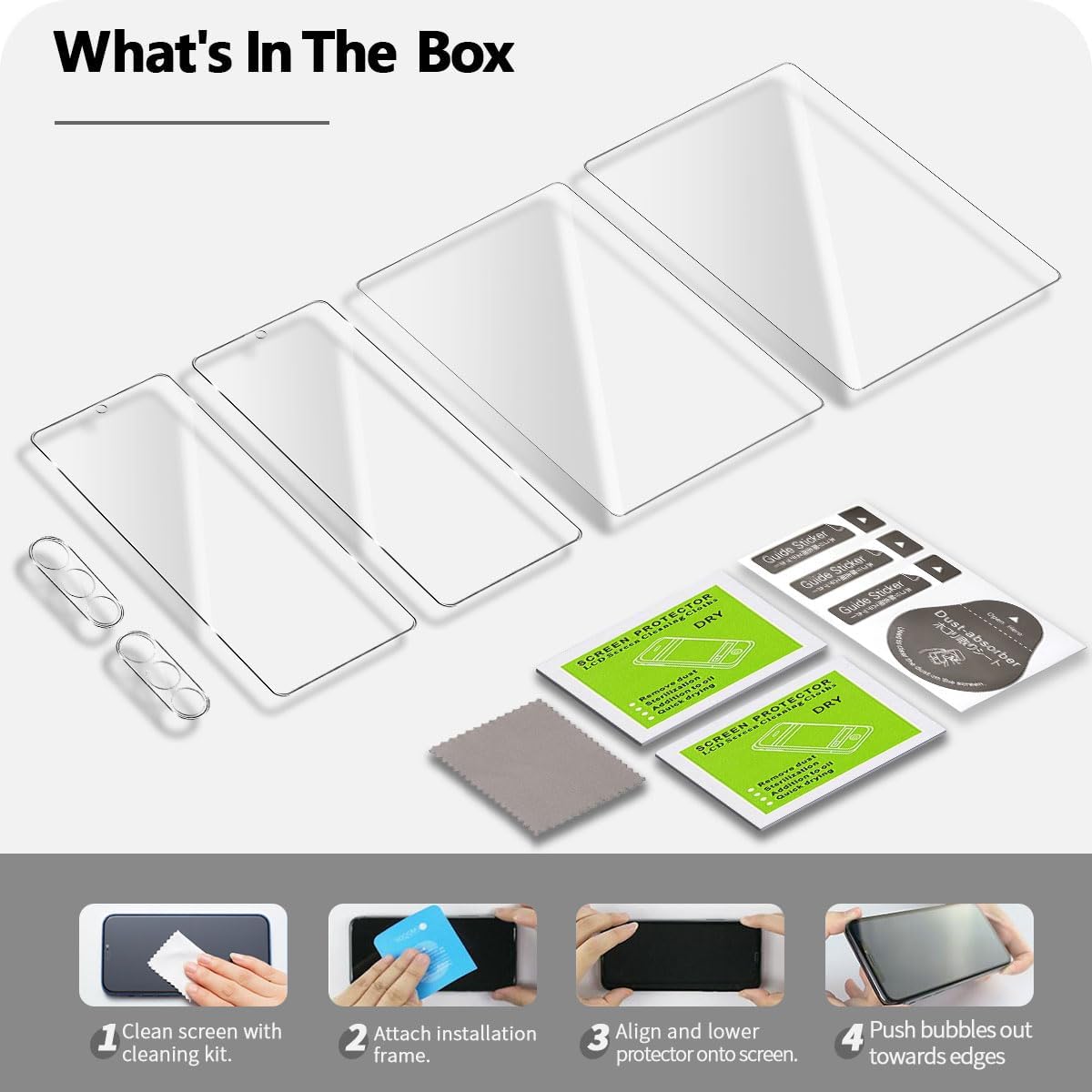 Película Protetora Completa para Samsung Galaxy Z Fold 5 – Pack com 6 Peças (Frontal, Câmara e Lente)