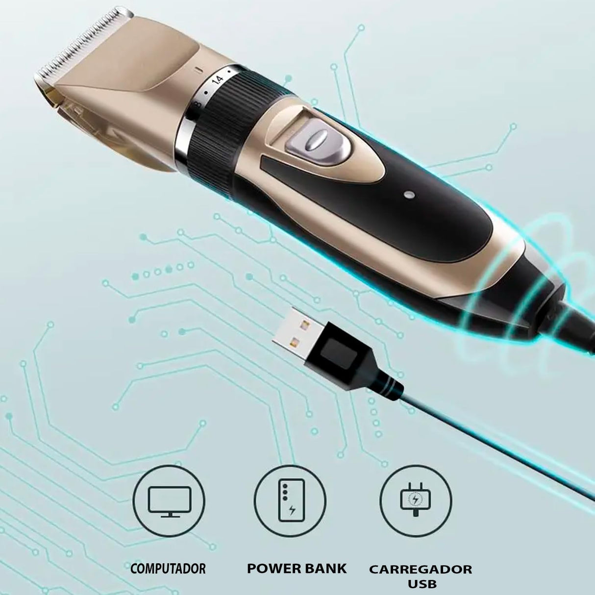 Kit Máquina de Tosa Silenciosa para Animais de Estimação - Multi4you®