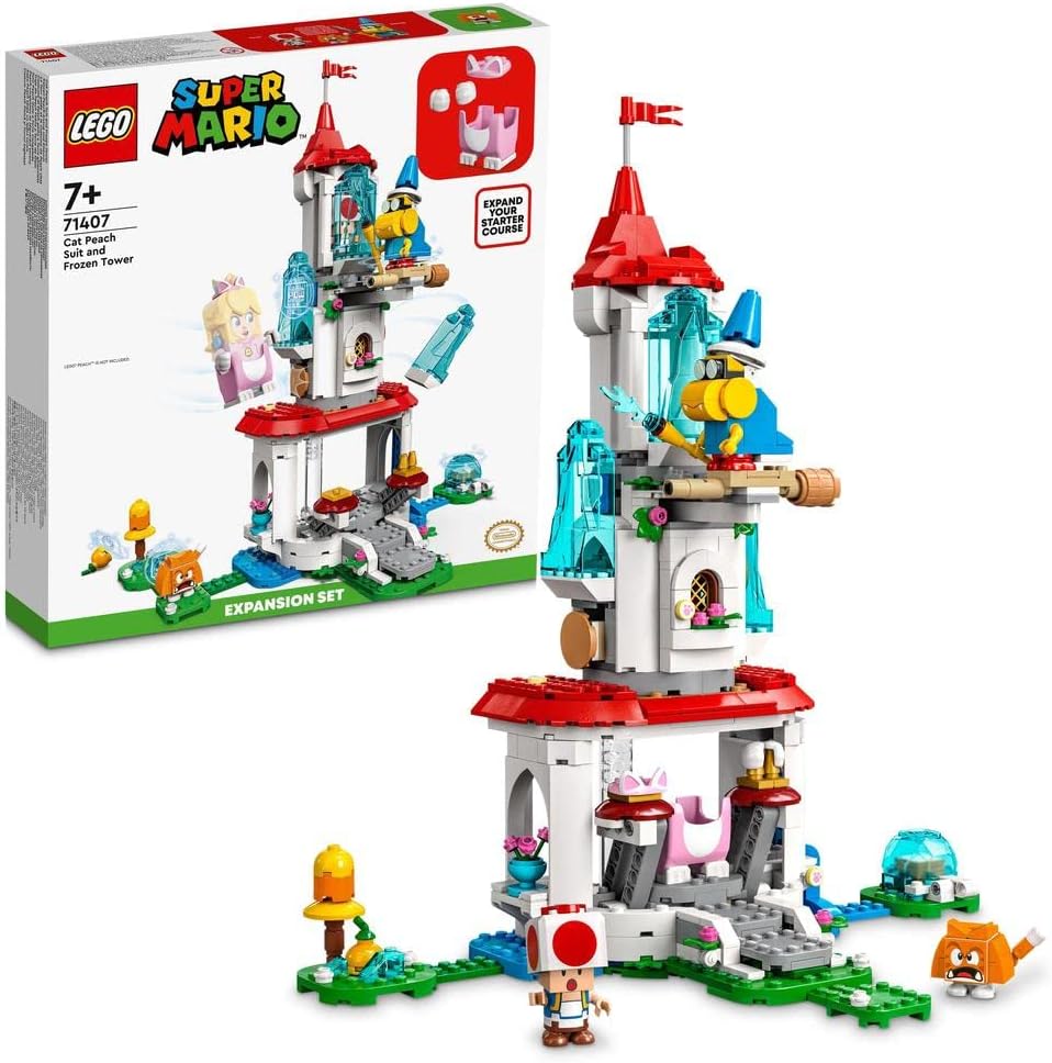 LEGO Super Mario 71407 Set de Expansão Torre Congelada e Fato de Peach Gata