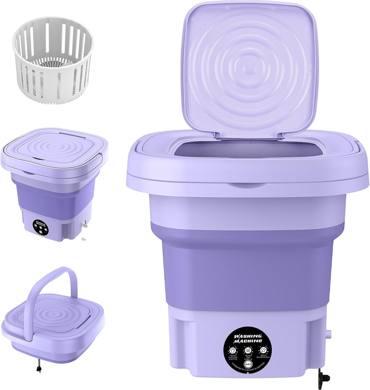 Mini Máquina de Lavar Roupa Portátil 8L