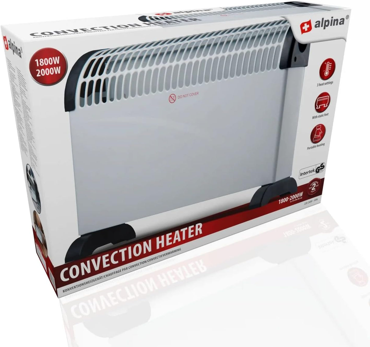 Aquecedor Convetor 3 Níveis de Potência 2000W - ALPINA