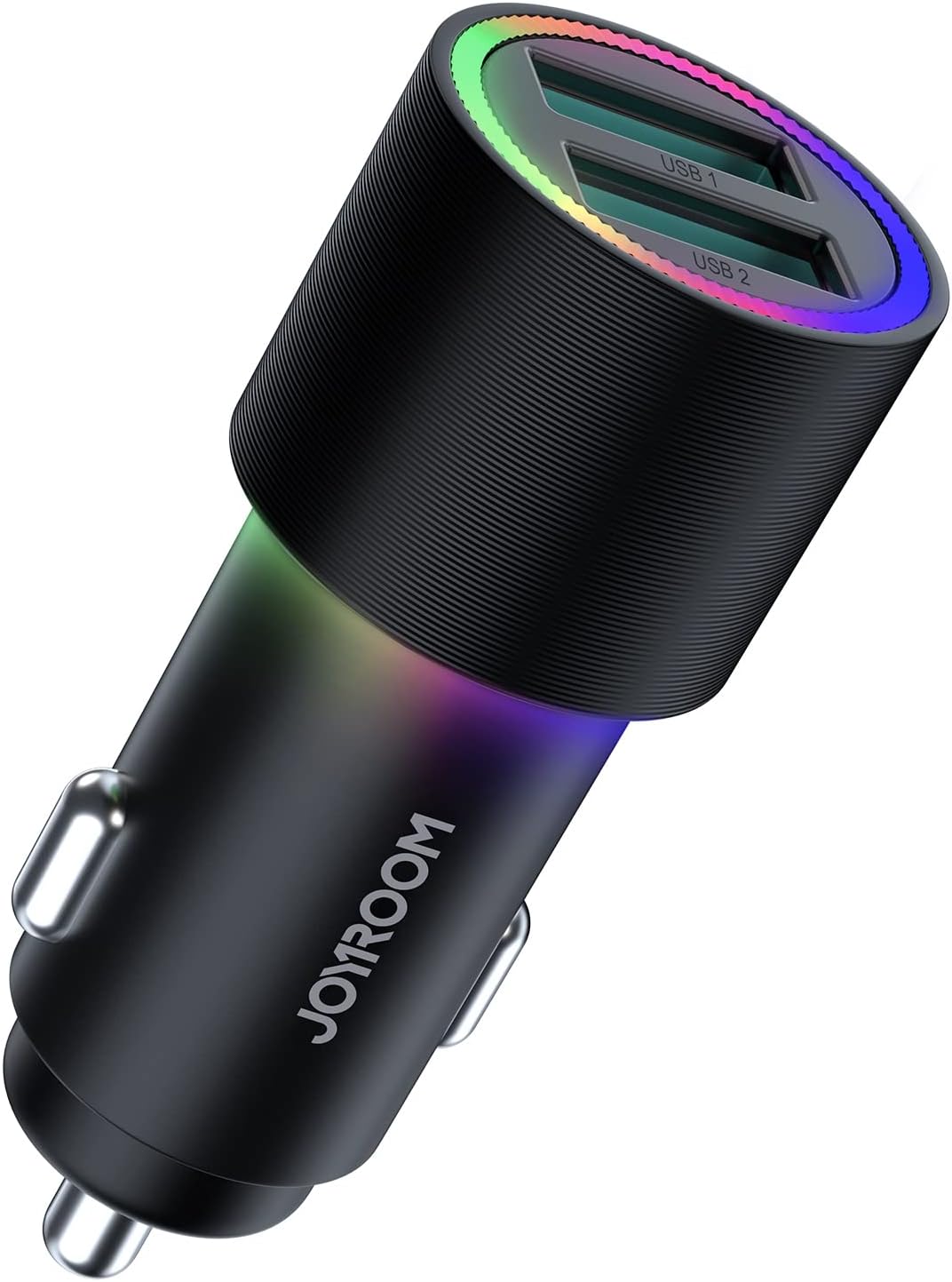 Carregador para Carro Joyroom 2 portas USB RGB 24W