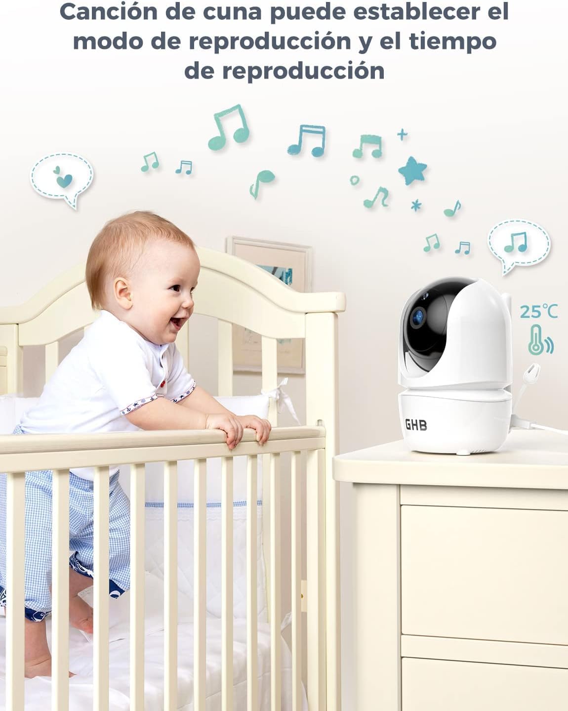 GHB Câmara de Vigilância para Bebé com 5" HD