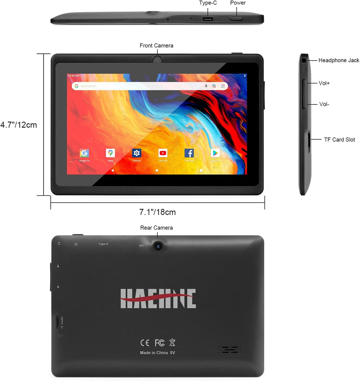Tablet 7'' Android 2GB/32GB Preto