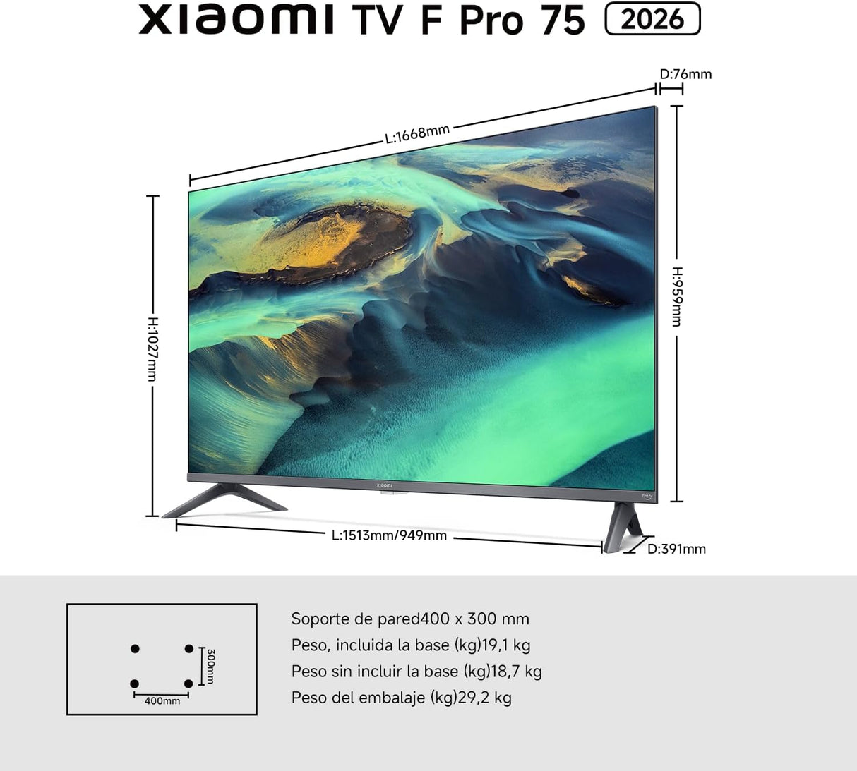 XIAOMI TV F Pro 75" — 4K UHD QLED