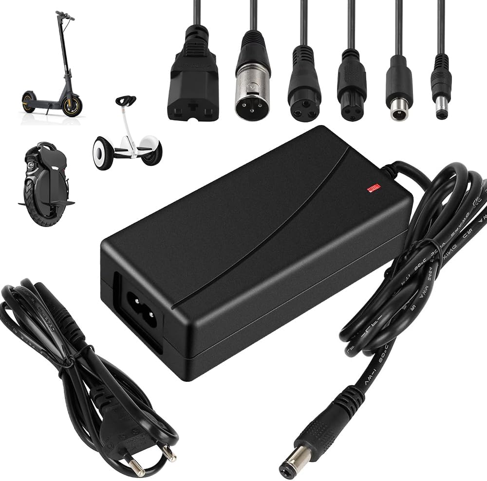 Carregador Universal 42V 2A para Trotinete / Hoverboard / Scooter Elétrica (6 Conectores) - Multi4you®
