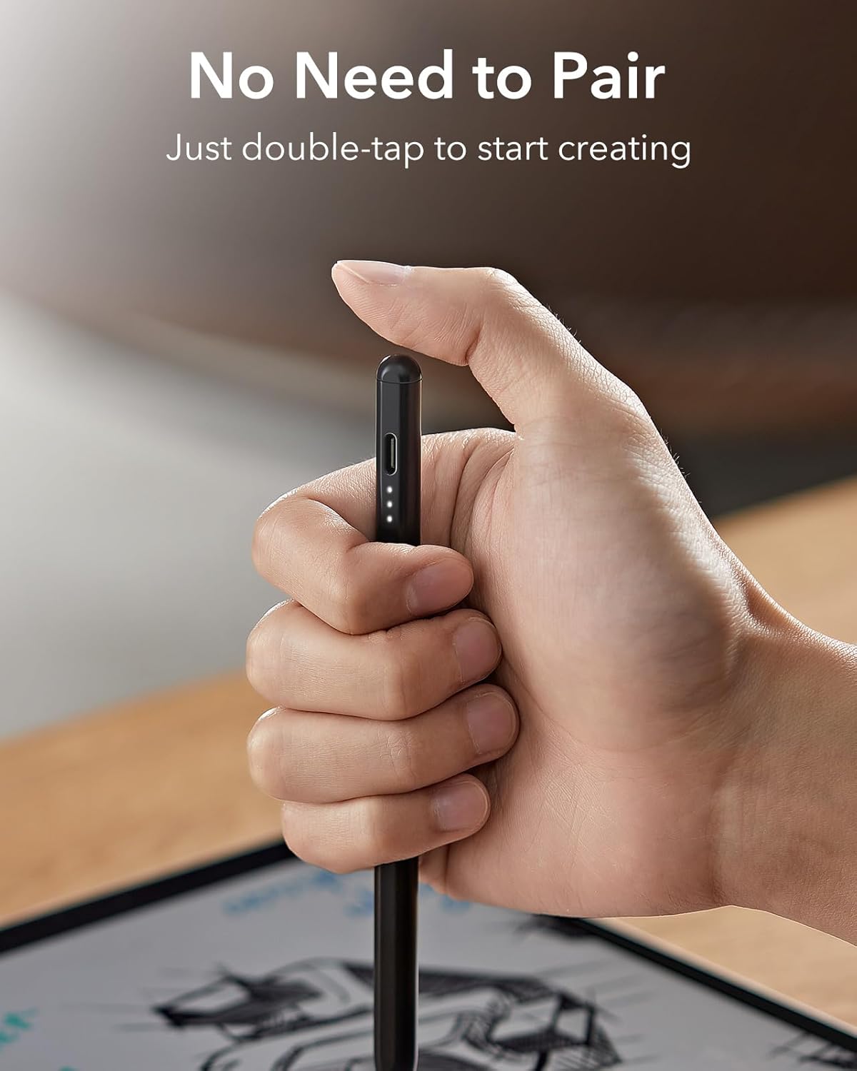 Rysik ESR Digital+ Magnetic Stylus Pen para iPad - preto