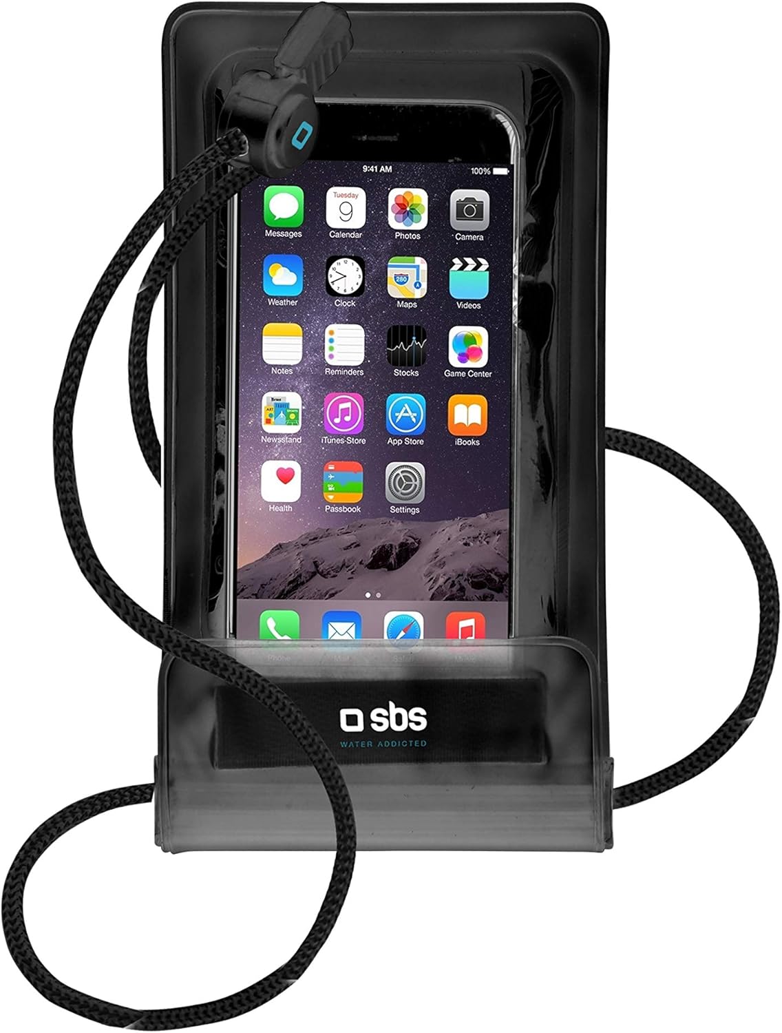 Capa Impermeável Universal SBS p/ Telemóveis até 5,5" – à Prova de Água com Alça e Fecho de Segurança