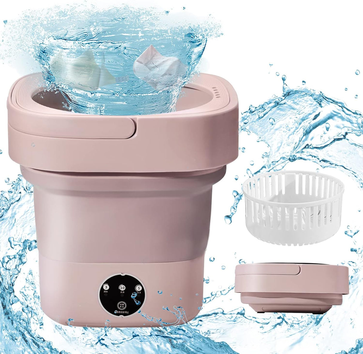 Mini máquina de lavar dobrável portátil