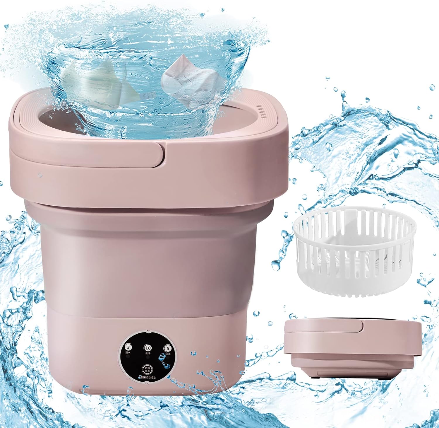 Mini máquina de lavar dobrável portátil