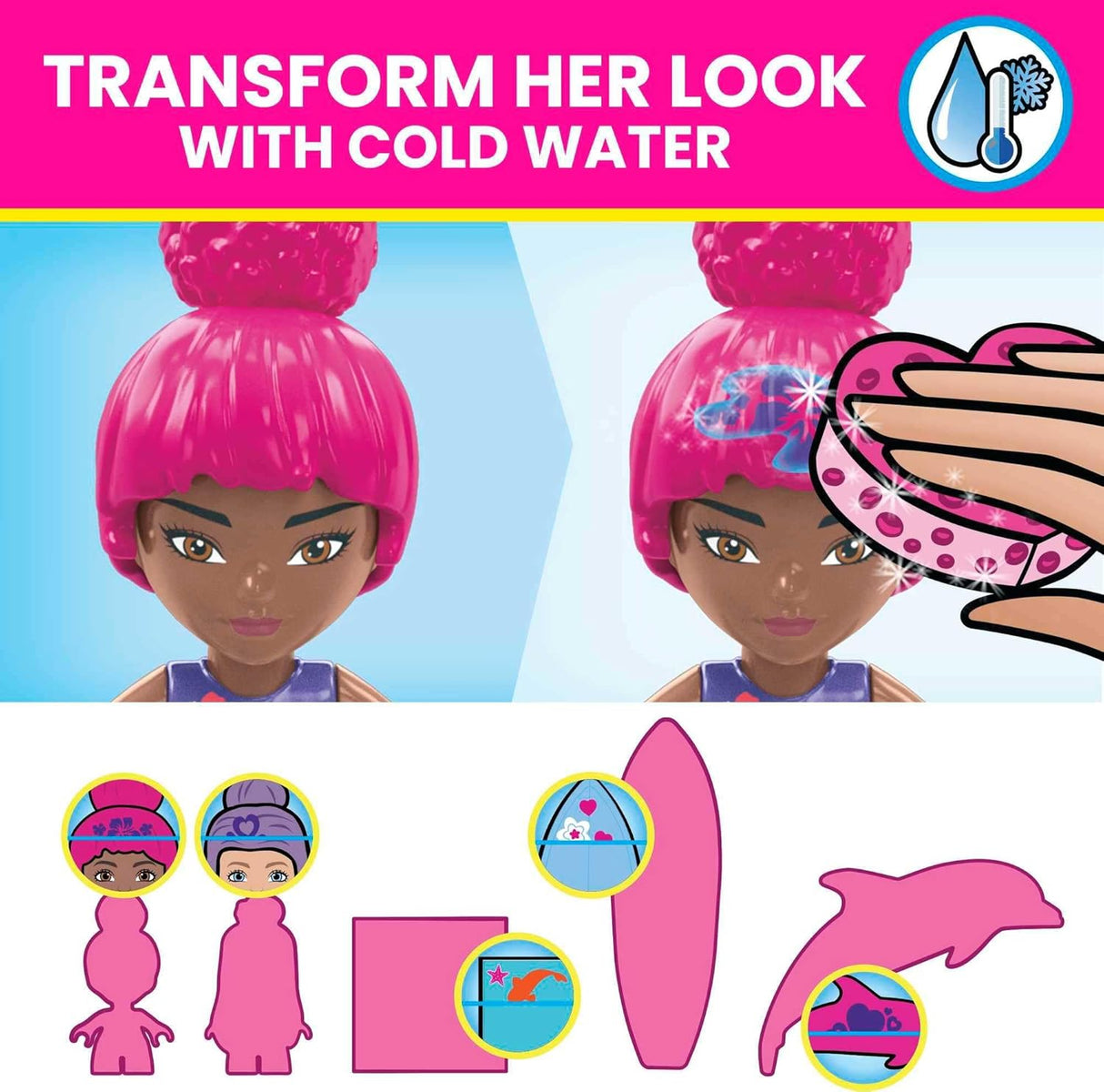 MEGA Construx Barbie Color Reveal – Aventura com Golfinhos (Mattel HHW83)