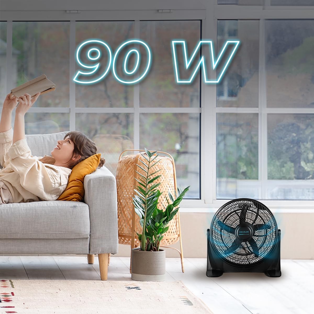 Ventoinha Industrial de Chão Cecotec EnergySilence 2000 FloorFlow – 90 W – 20” – 3 Velocidades