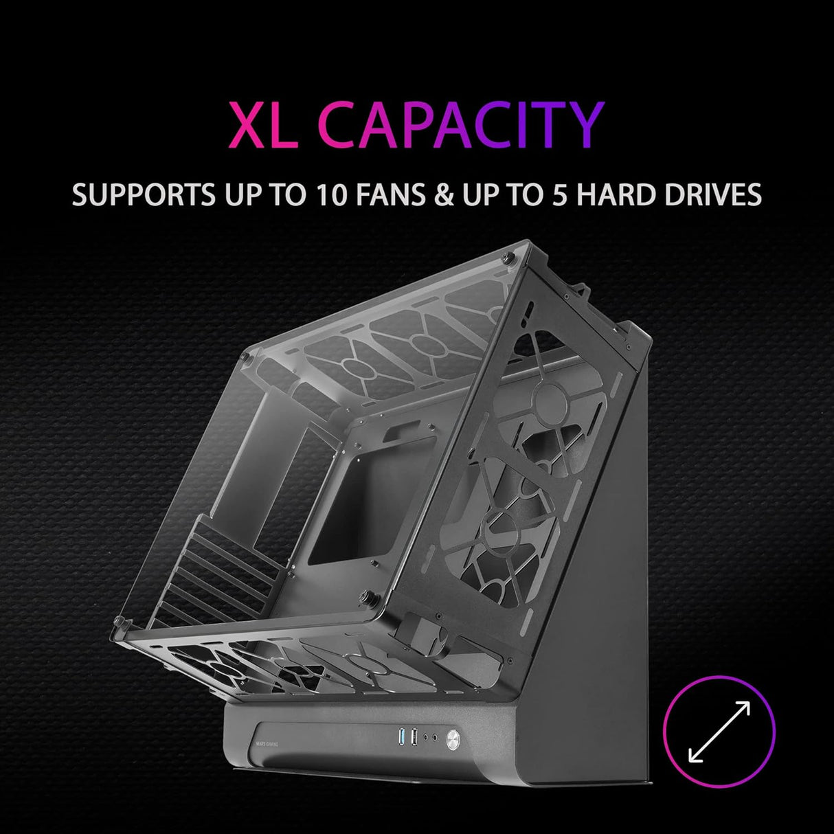 Caixa PC MARS GAMING MCB (ATX - Preto)