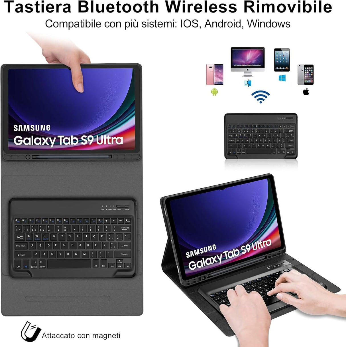 Capa com Teclado Samsung Galaxy Tab S9 Ultra 14,6" 2023