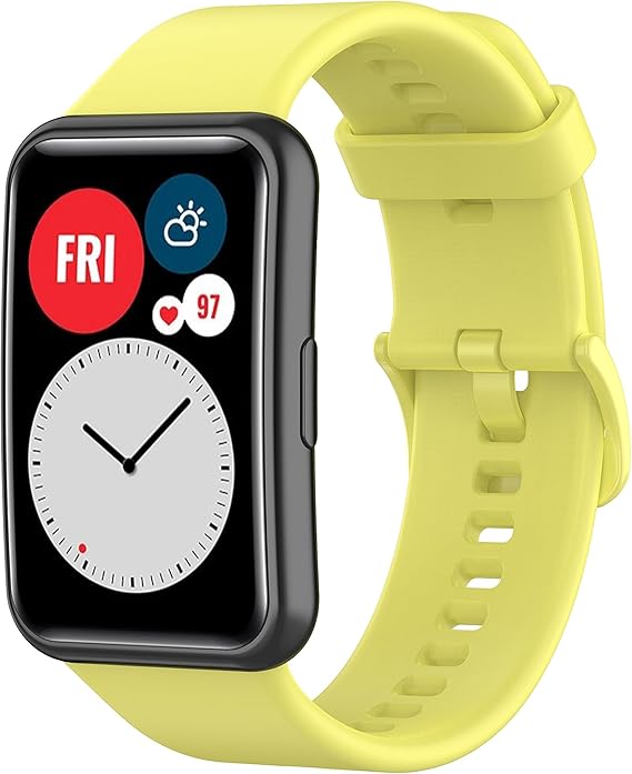 Pulseira Silicone para Huawei Watch fit Amarelo - Multi4you®