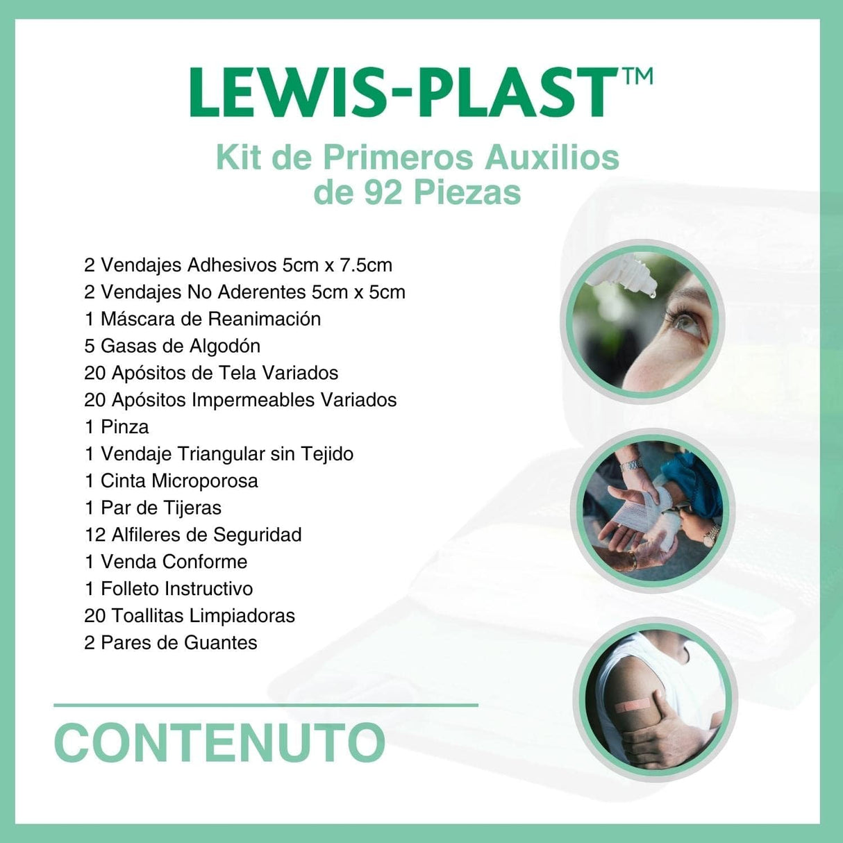 Kit de Primeiros Socorros Completo com 92 Itens