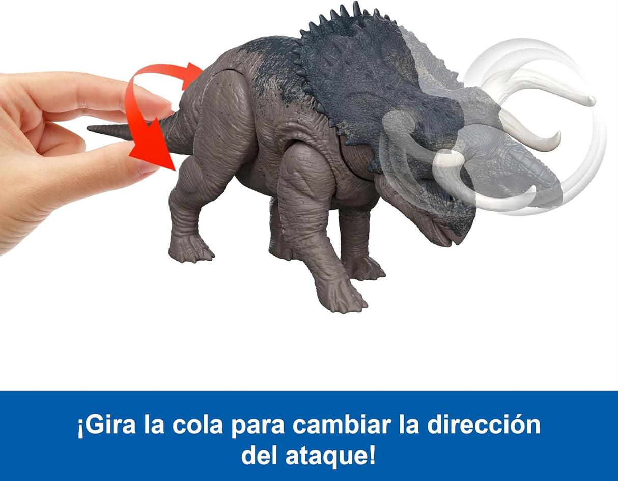 Mattel Jurassic World: O Renascimento – Nasutoceratops Rugido Selvagem (JGC81)
