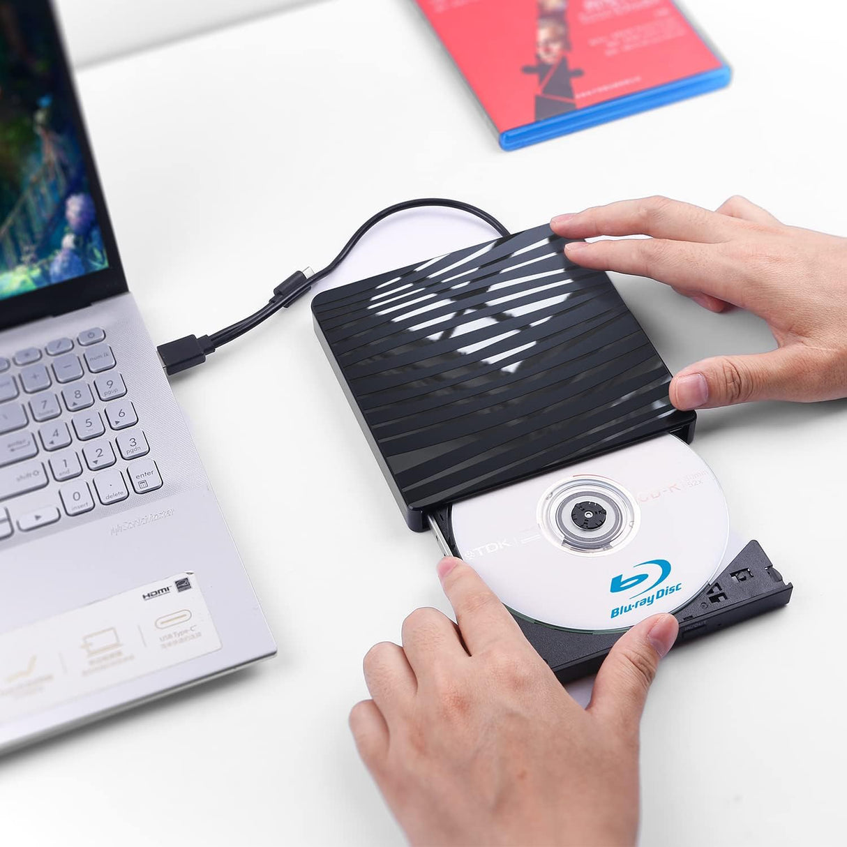 Gravador e Leitor Externo Blu-ray Archgon – USB 3.0, Compatível com Windows e Mac, Design Premium em Alumínio