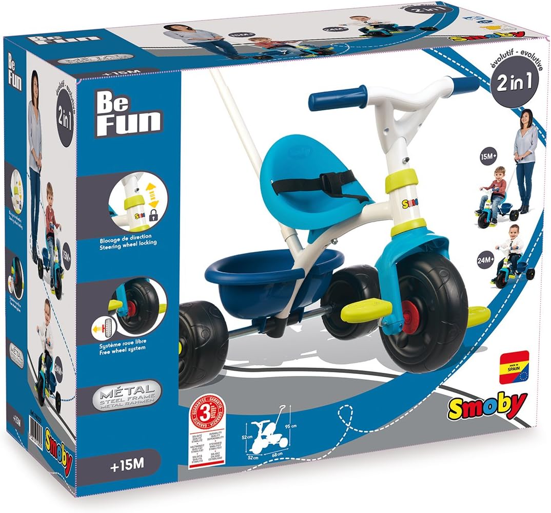 Triciclo Be Move Azul e verde - SMOBY