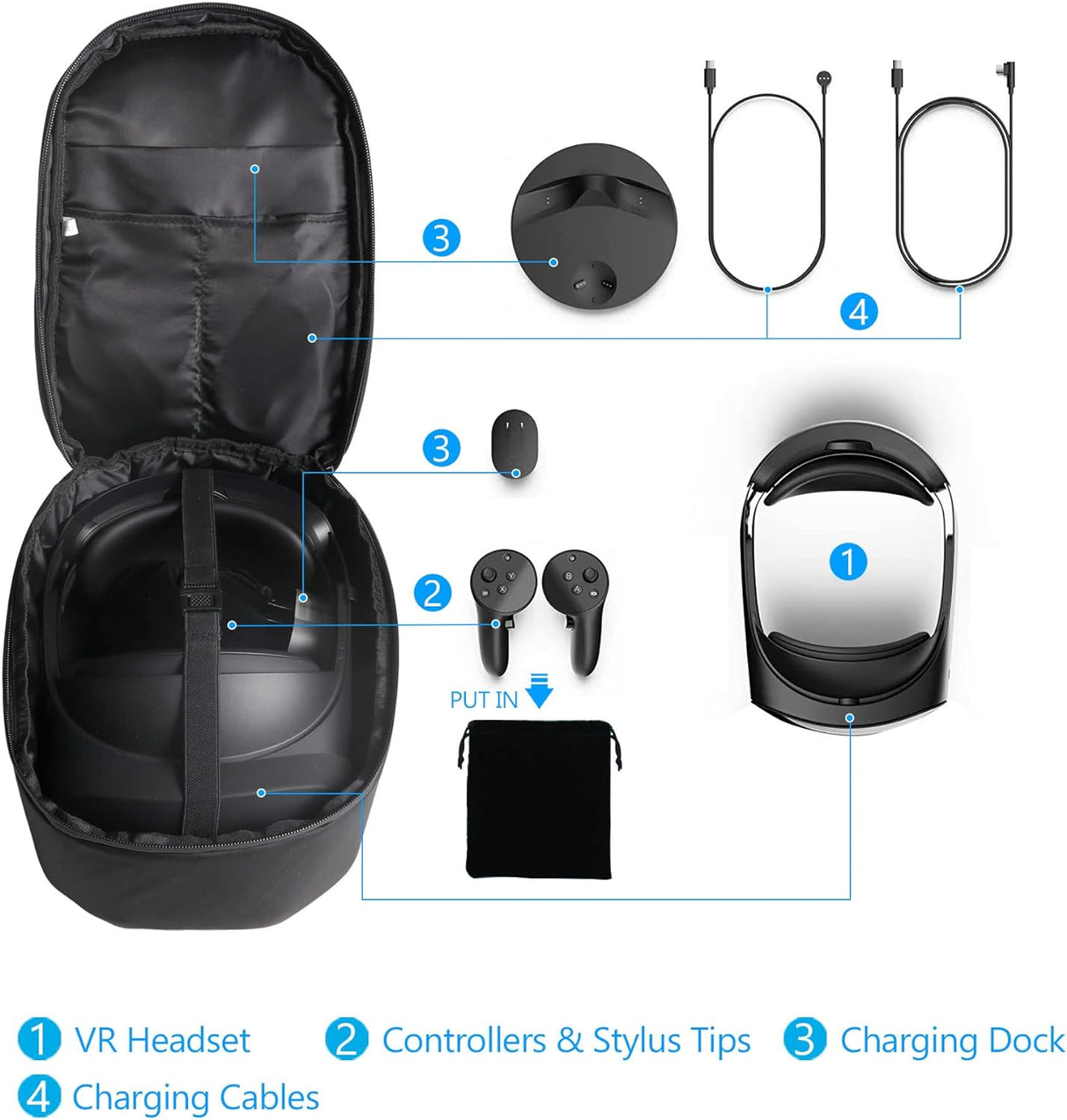 Capa para Meta Quest 3/Oculus Quest 2