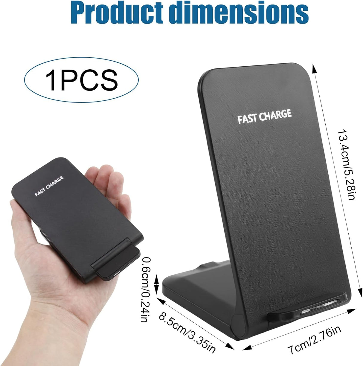 Carregador Sem Fios Rápido 15W com Estação de Carregamento Universal – Certificado Qi